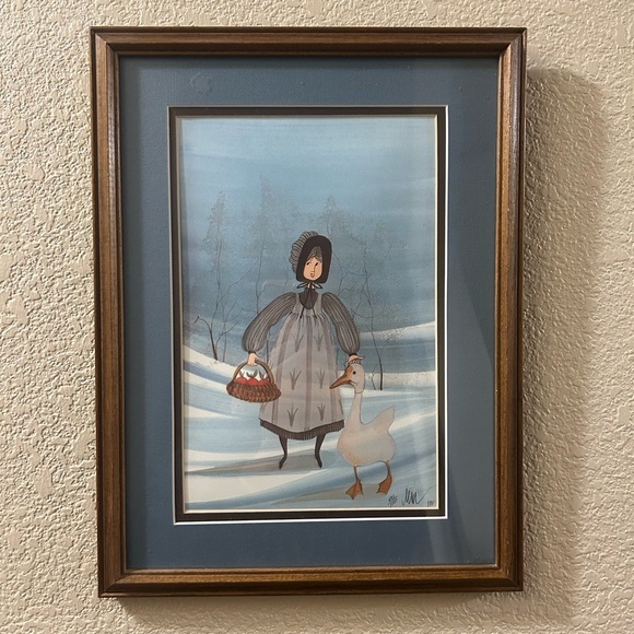 Patricia Buckley Moss Lithograph Signed 493/1000 1988 Harvester Goose - Picture 1 of 5